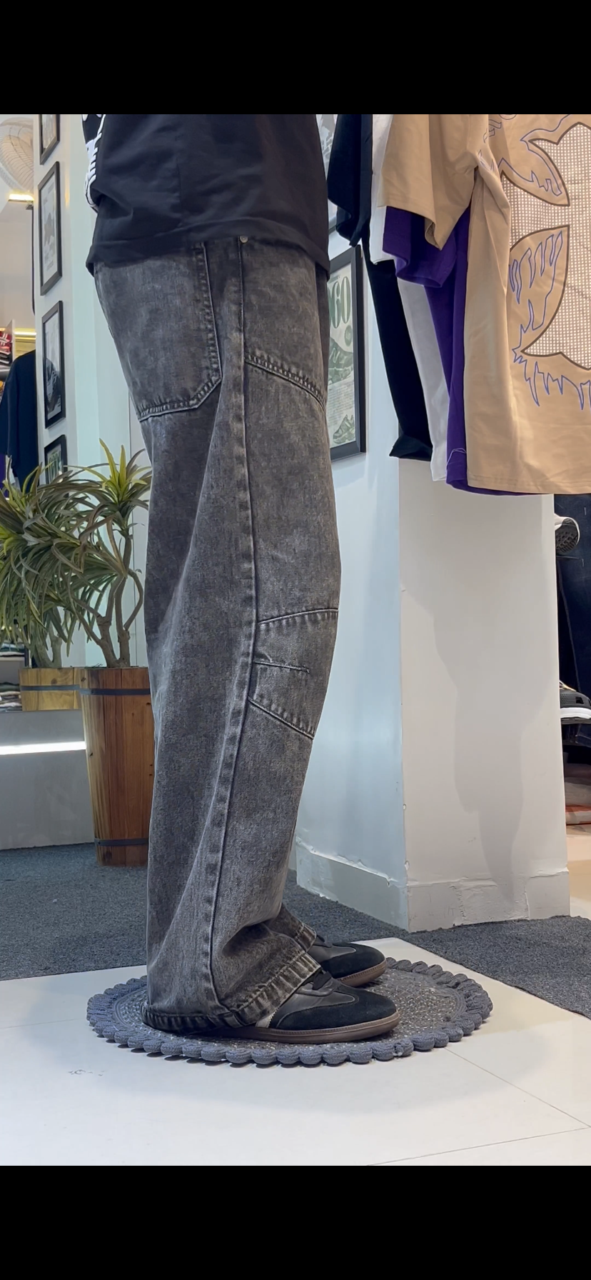 Baggy double knee pants