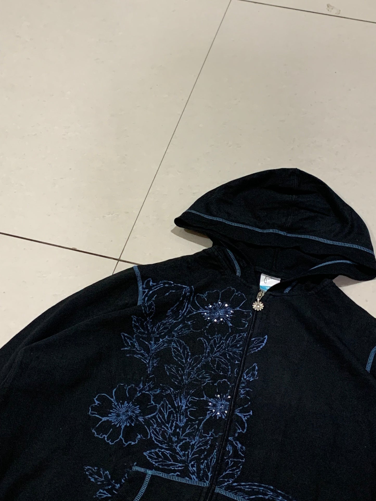 Flower embroidery jacket