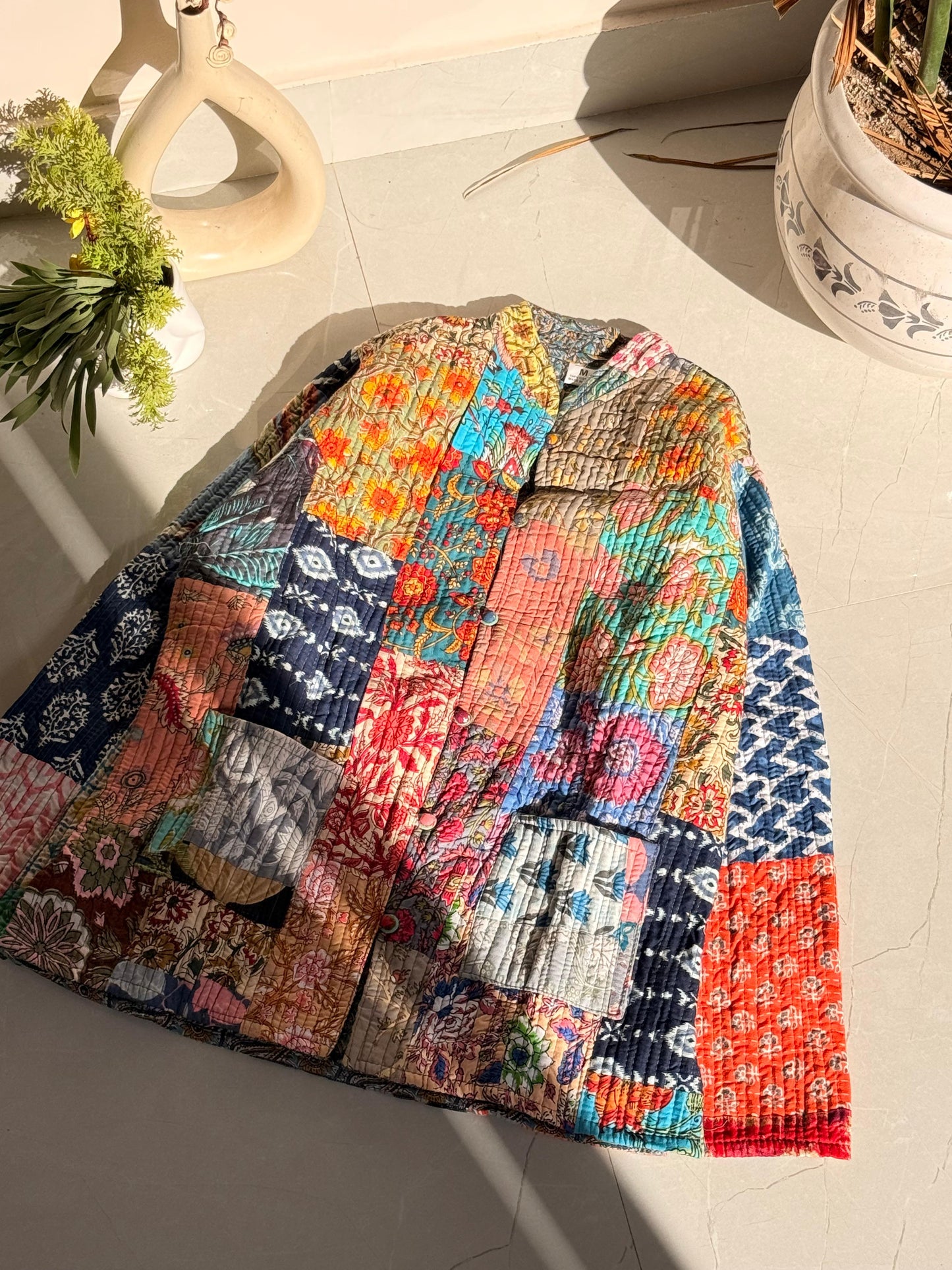 Indian Patchworked Quilted Jacket 1 OF 1