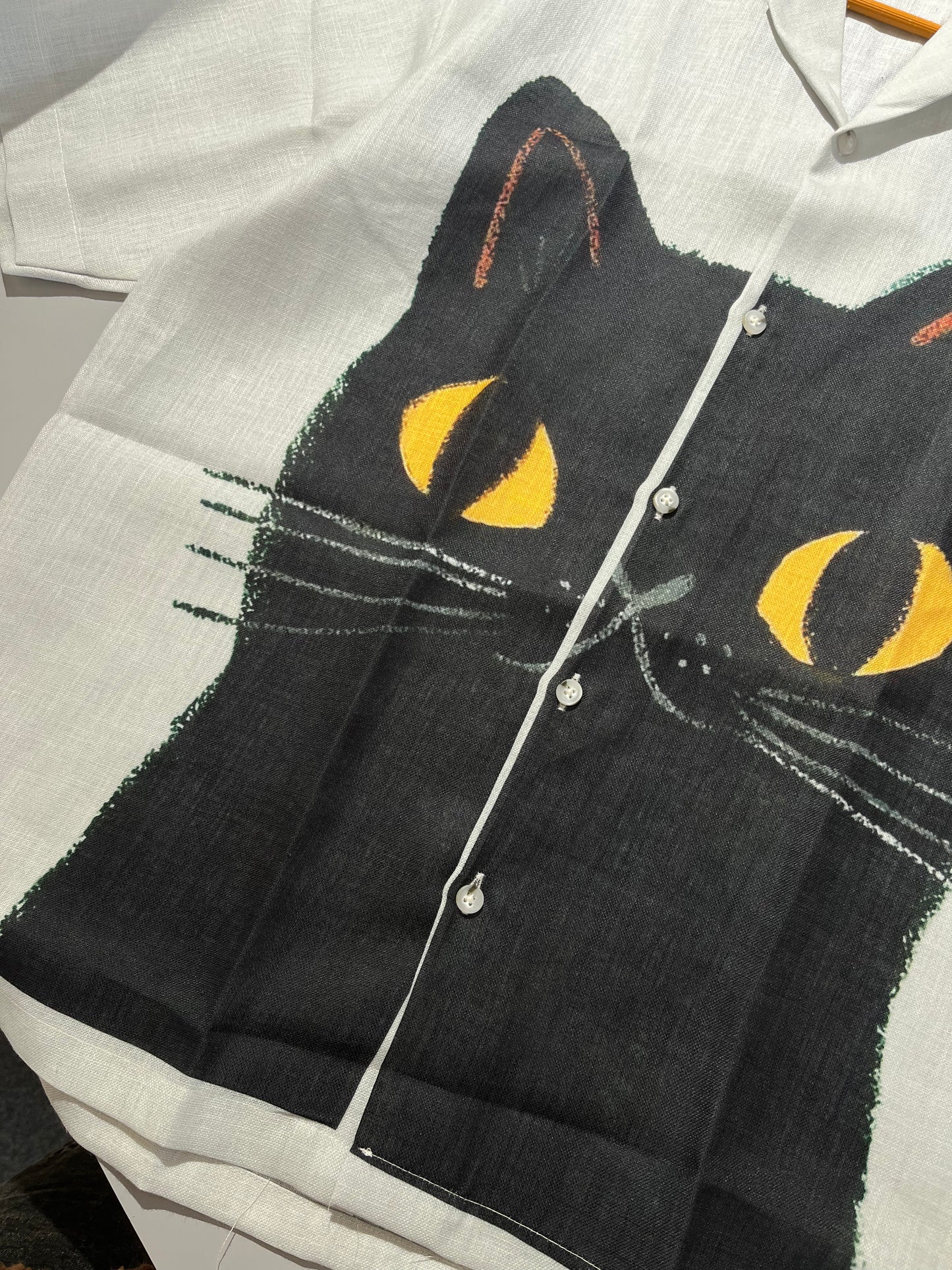 Y2K CAT OVERALL PRINT SHIRT