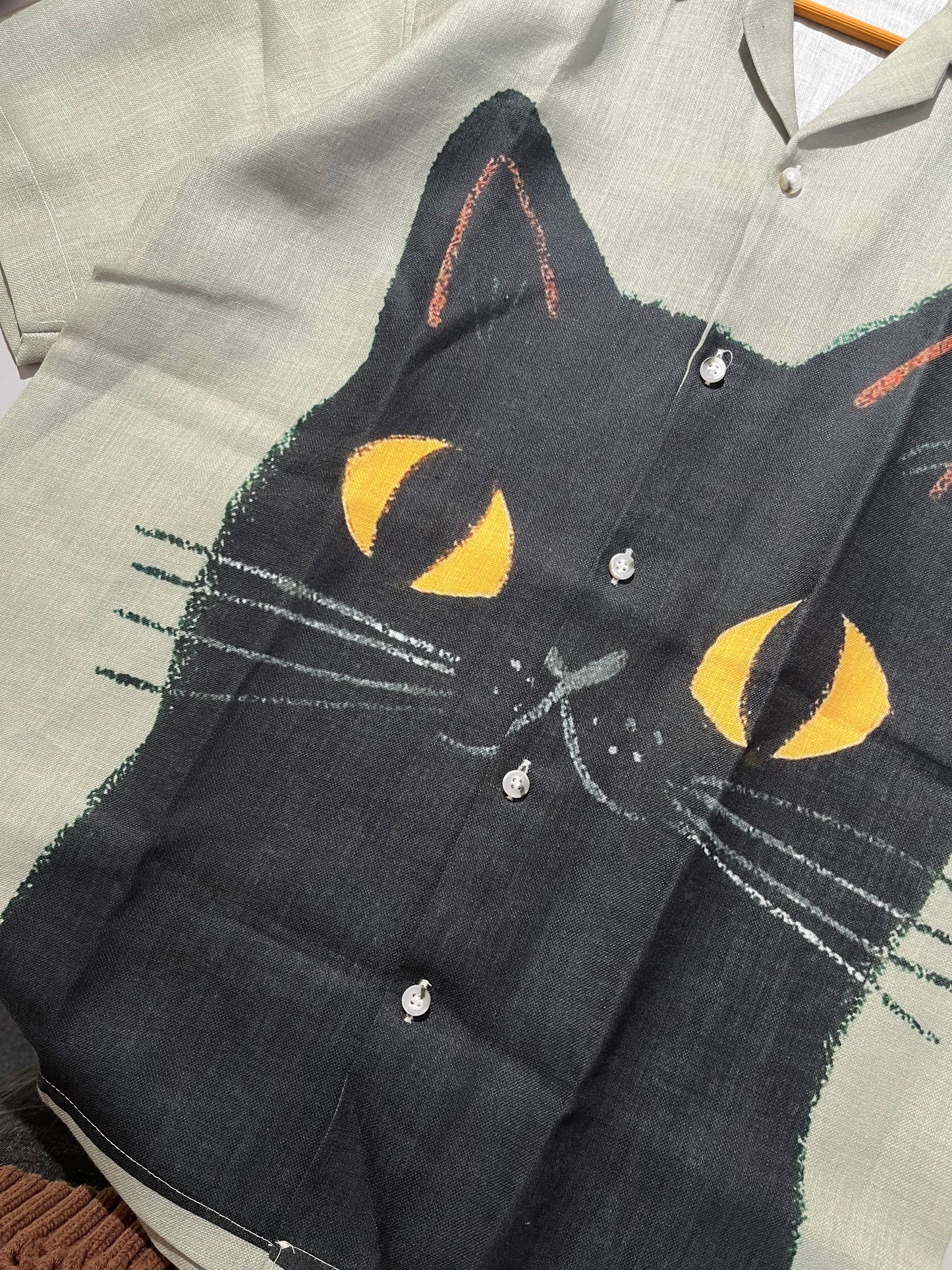 Y2K CAT OVERALL PRINT SHIRT