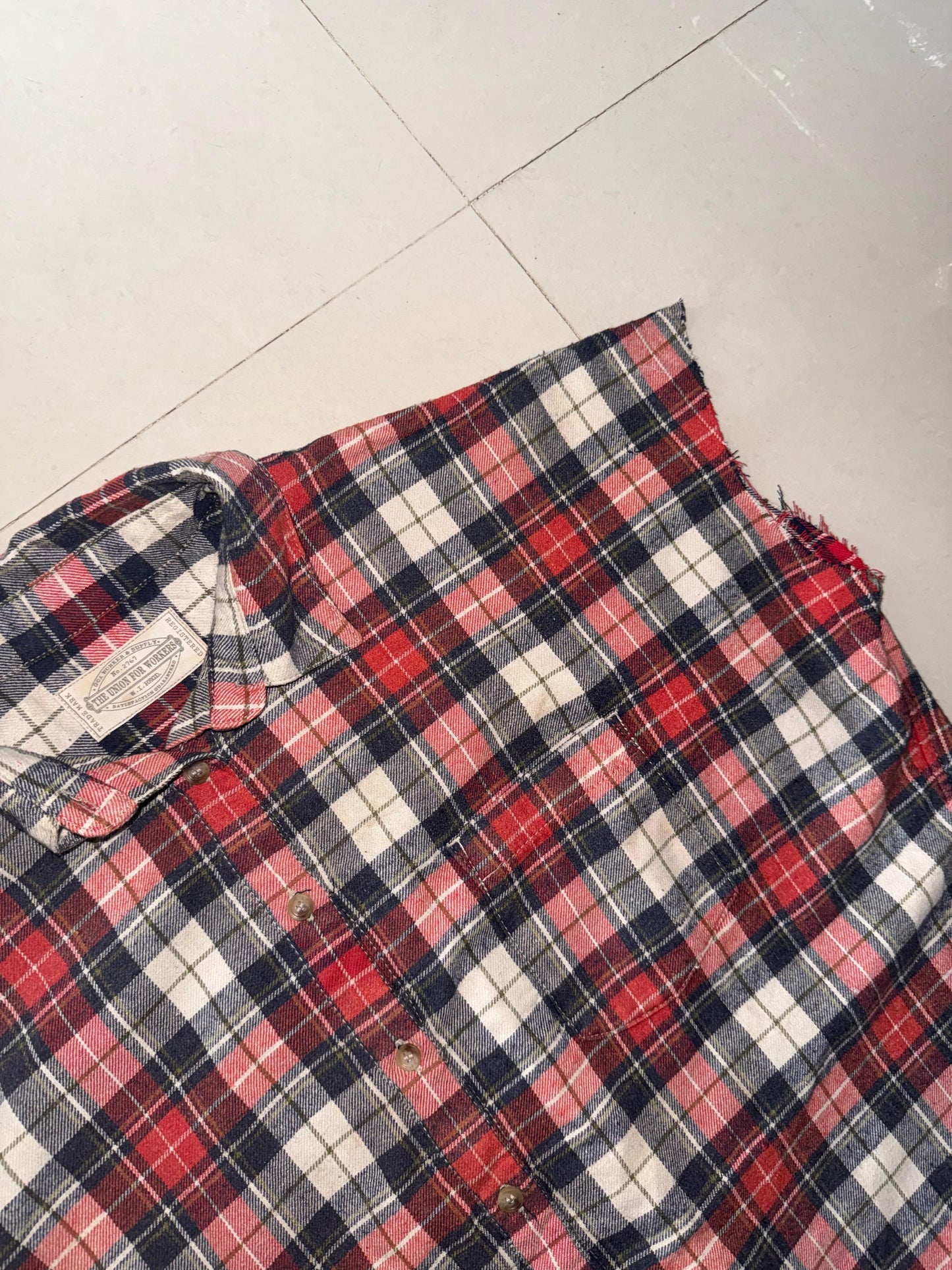 baggy cutsleeves flannel