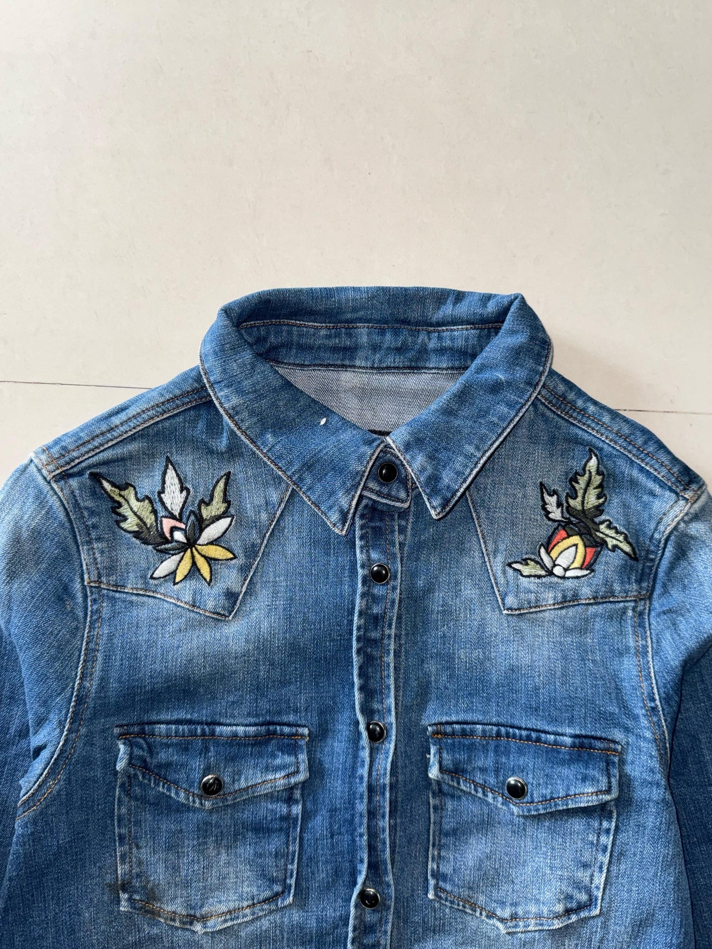 vintage embroidery shirt/shaket (thick)