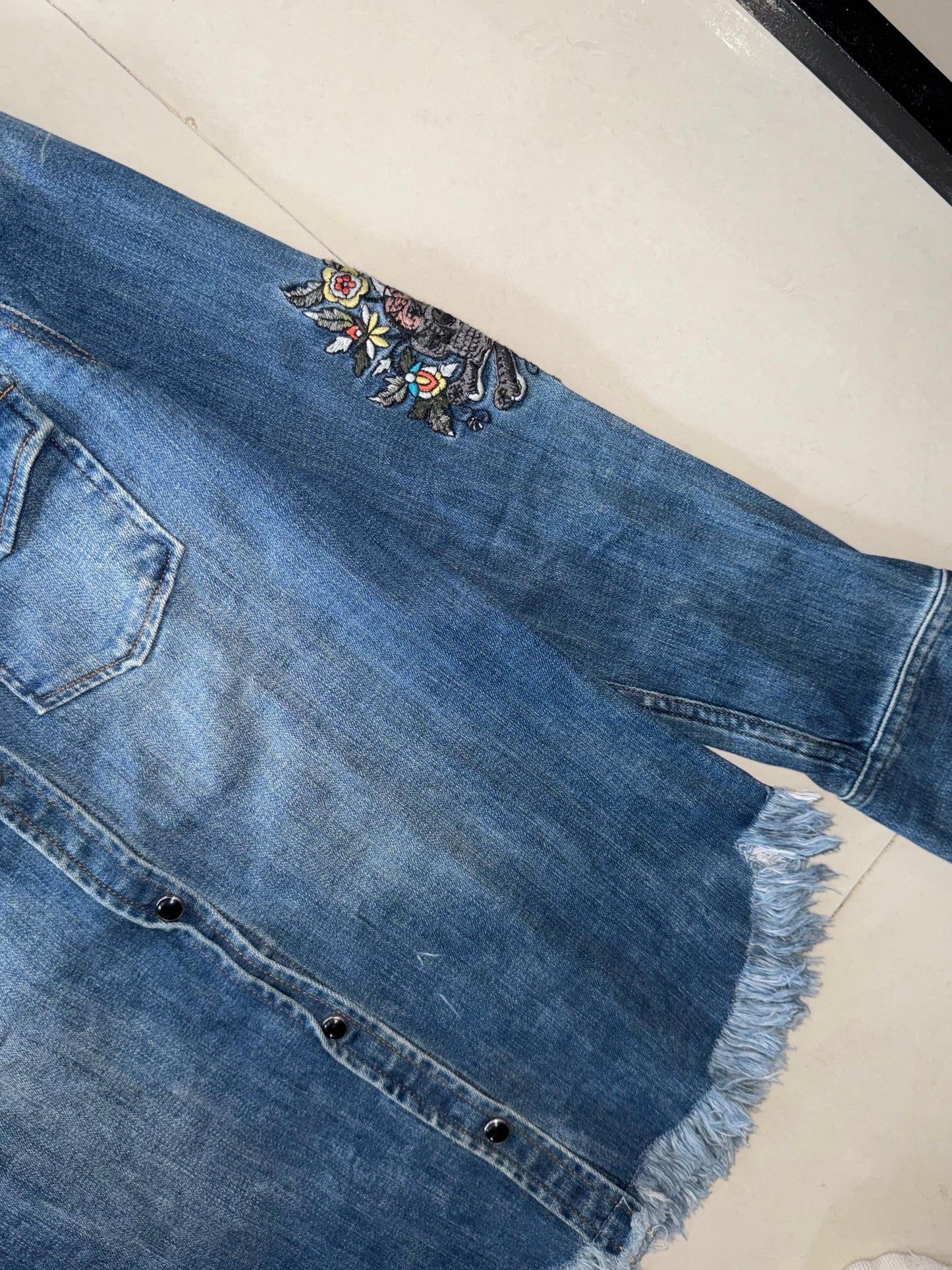 vintage embroidery shirt/shaket (thick)