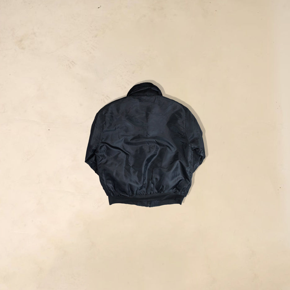 Black Bomber Jacket with Detachable fur