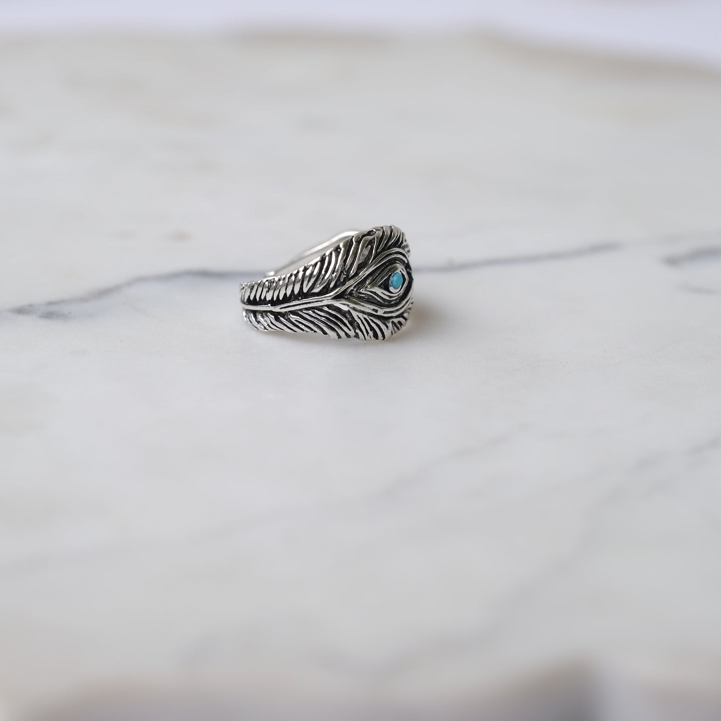 Evil eye silver ring