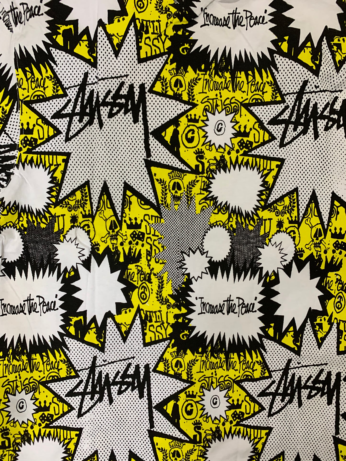 Stussy overall comic print tee