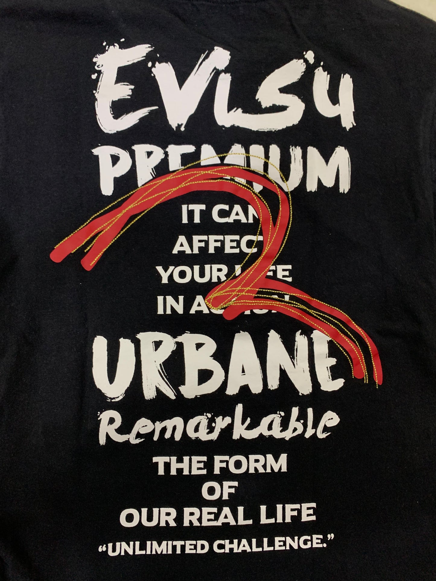 Evisu Big logo tee black