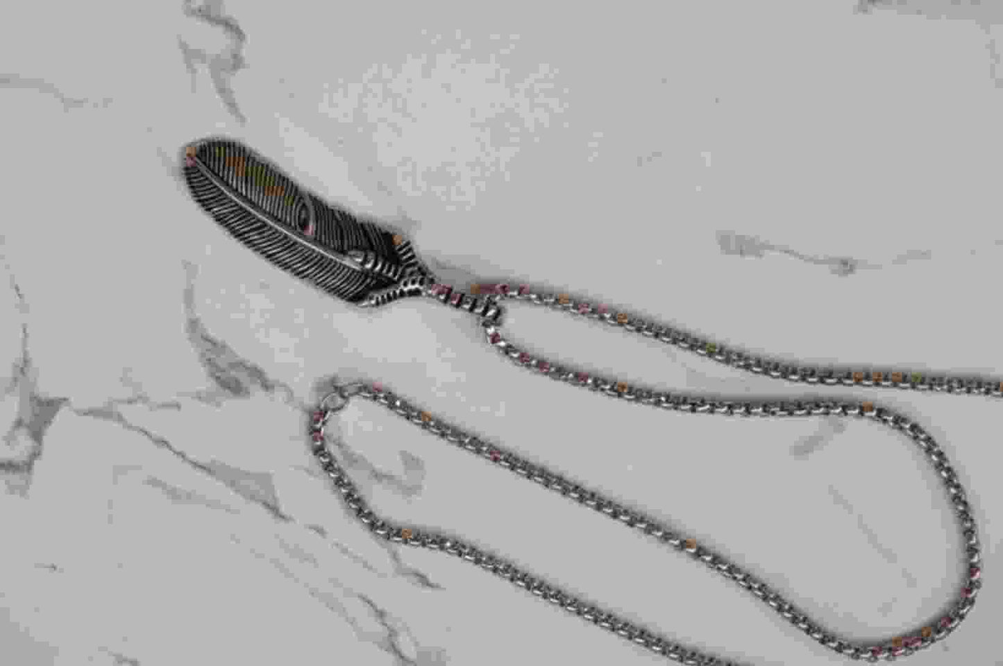 Silver Feather Claw Neckpiece