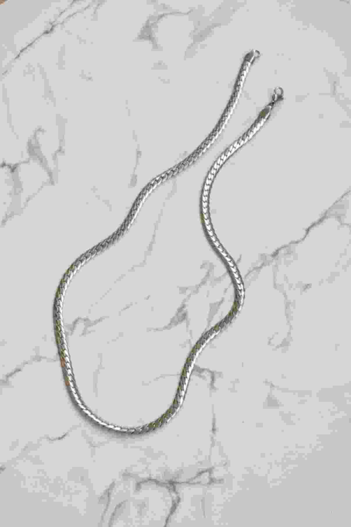 Silver Prong Link Chain