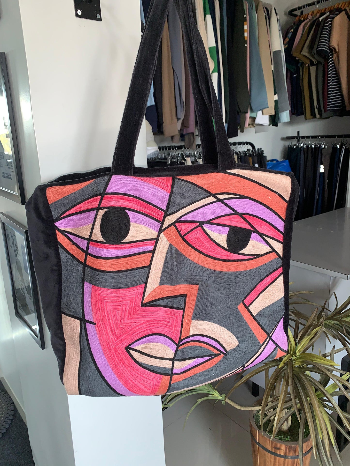 Embroidery Velvet Bag