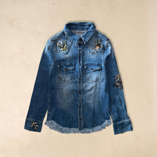 vintage embroidery shirt/shaket (thick)