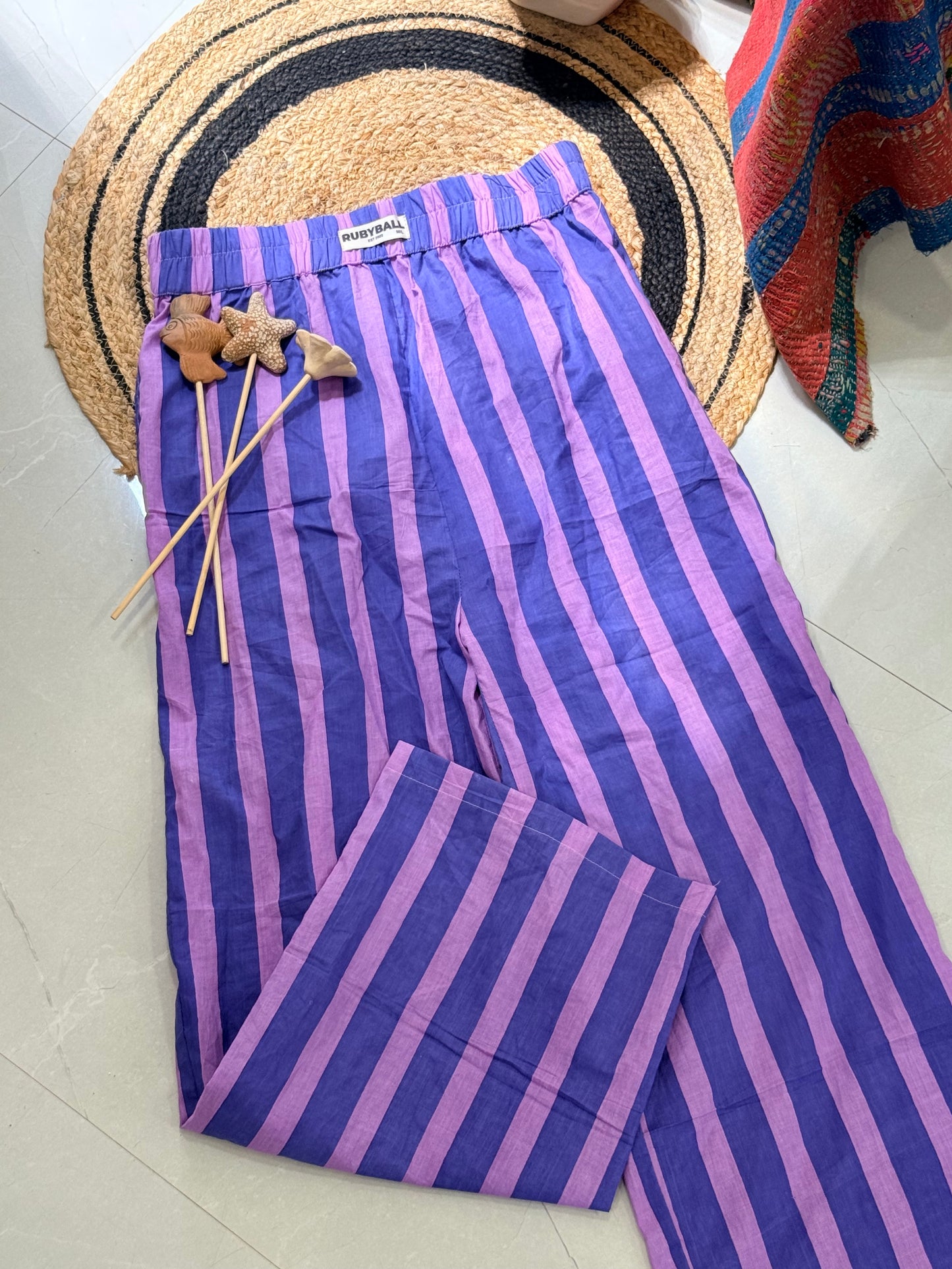Broad Striped purple pants (size chart in description)