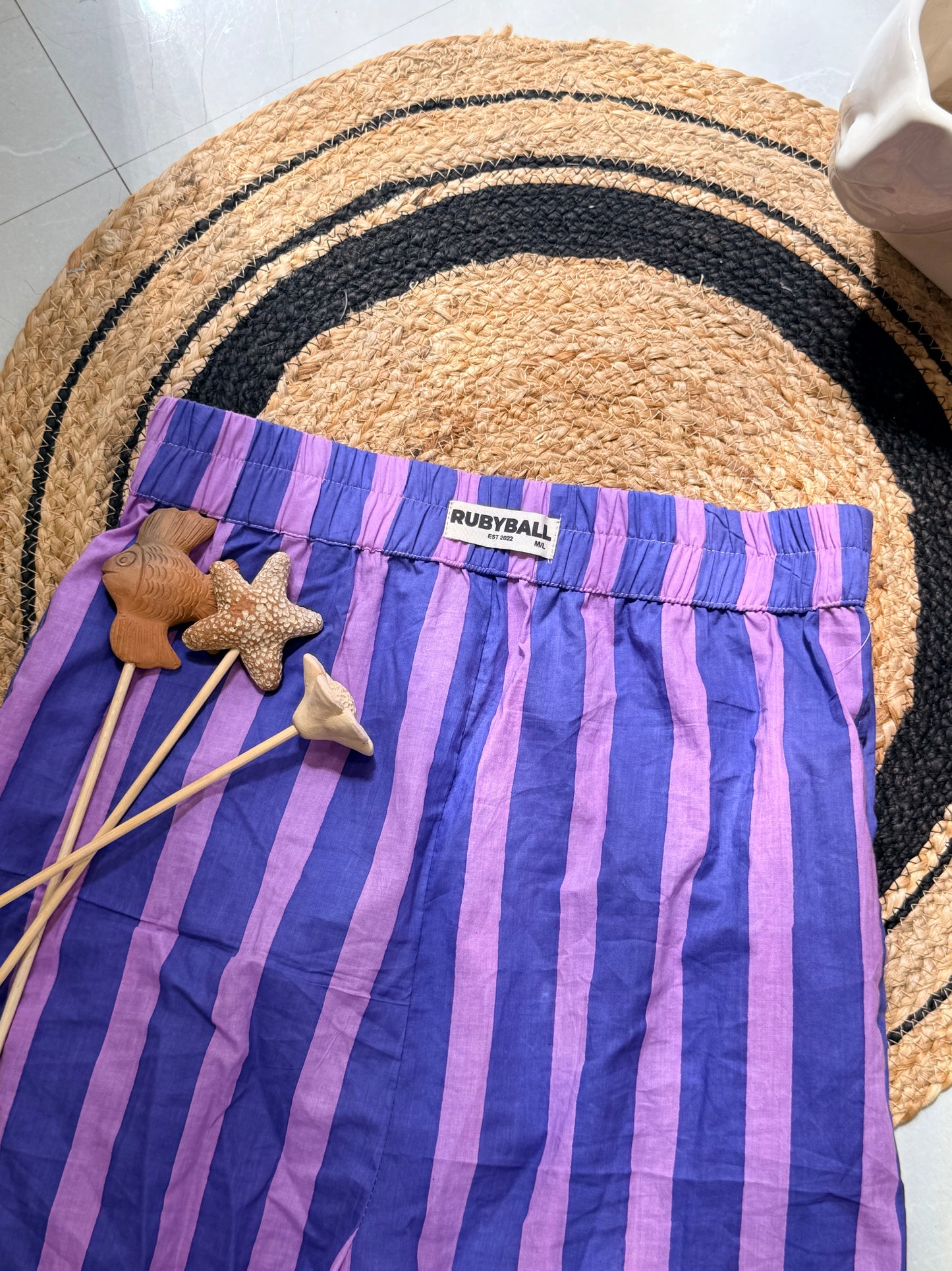 Broad Striped purple pants (size chart in description)