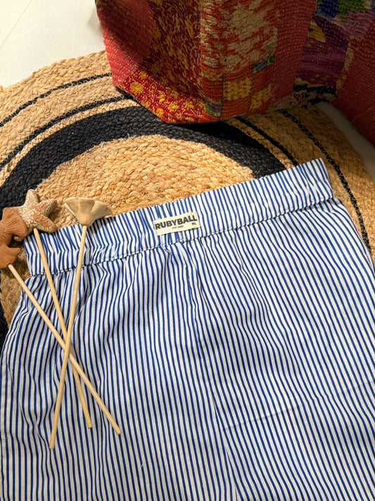 Blue striped pants (Pintrest trendy) (size chart in description)