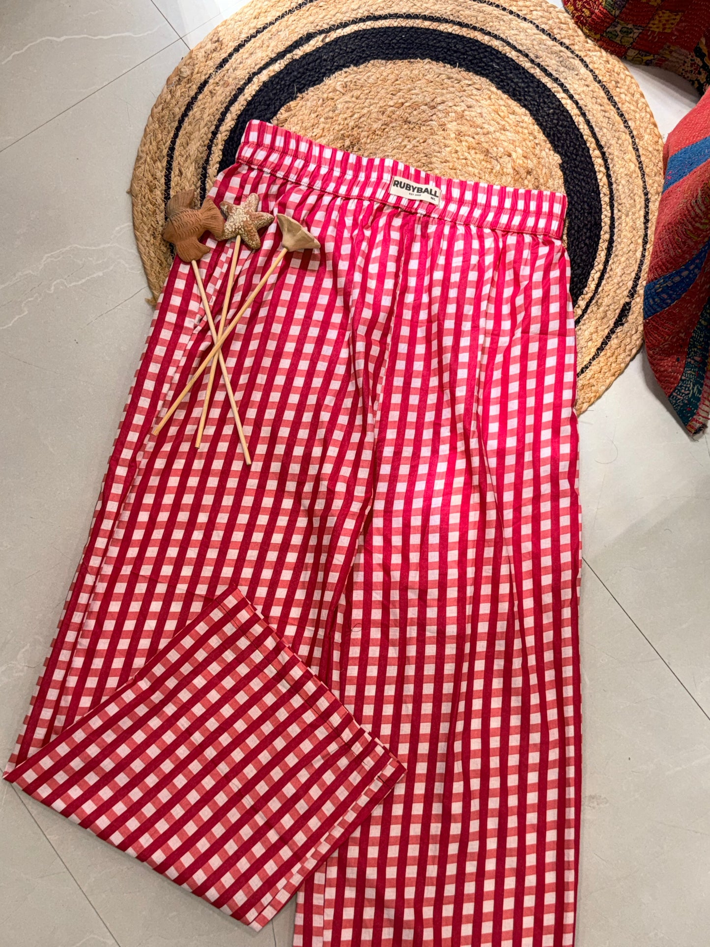 90's Styled checked pattern pants (size chart in description)