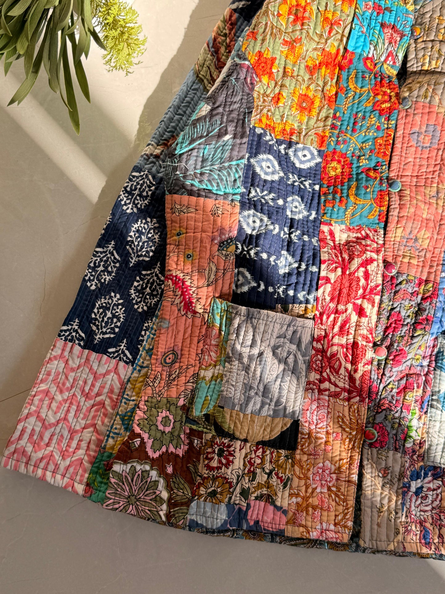 Indian Patchworked Quilted Jacket 1 OF 1