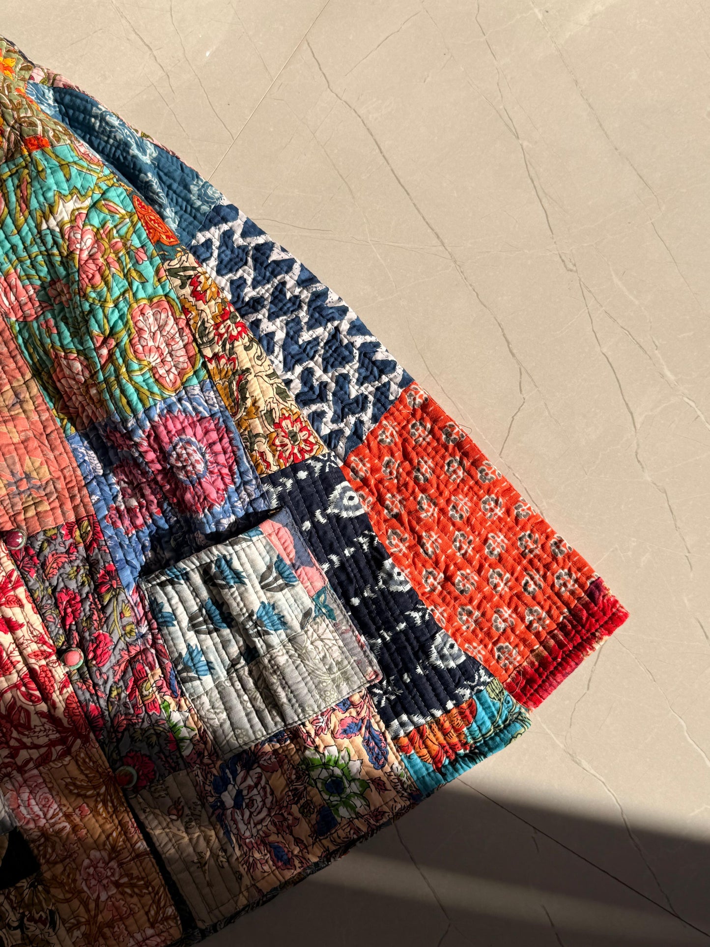 Indian Patchworked Quilted Jacket 1 OF 1