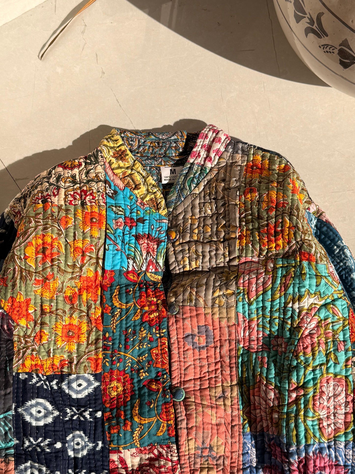 Indian Patchworked Quilted Jacket 1 OF 1