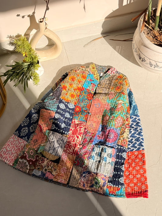 Indian Patchworked Quilted Jacket 1 OF 1
