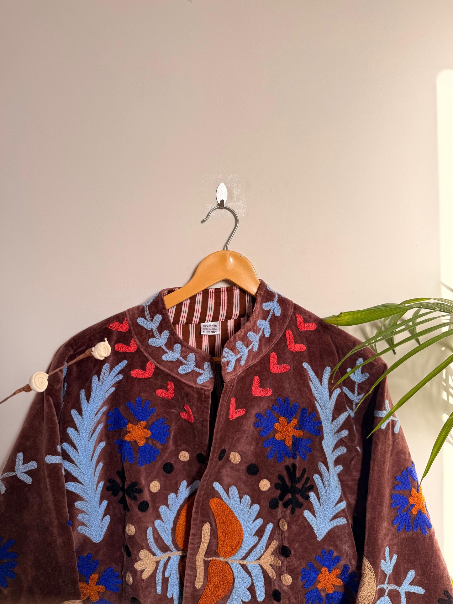 Velvet Kantha Love Patchworked Embroided Jacket