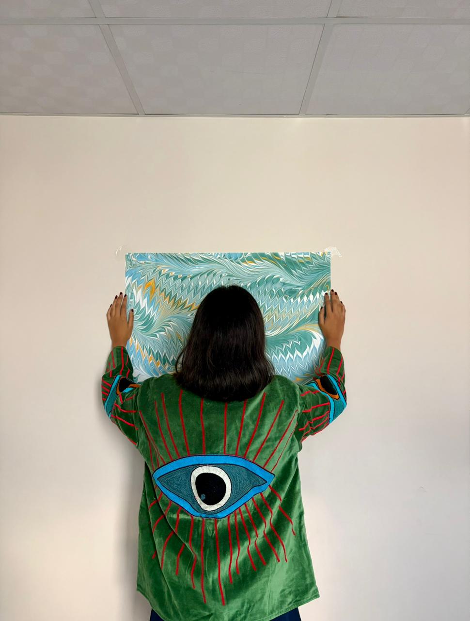 Velvet Kantha Evil Eye Patchworked Jacket