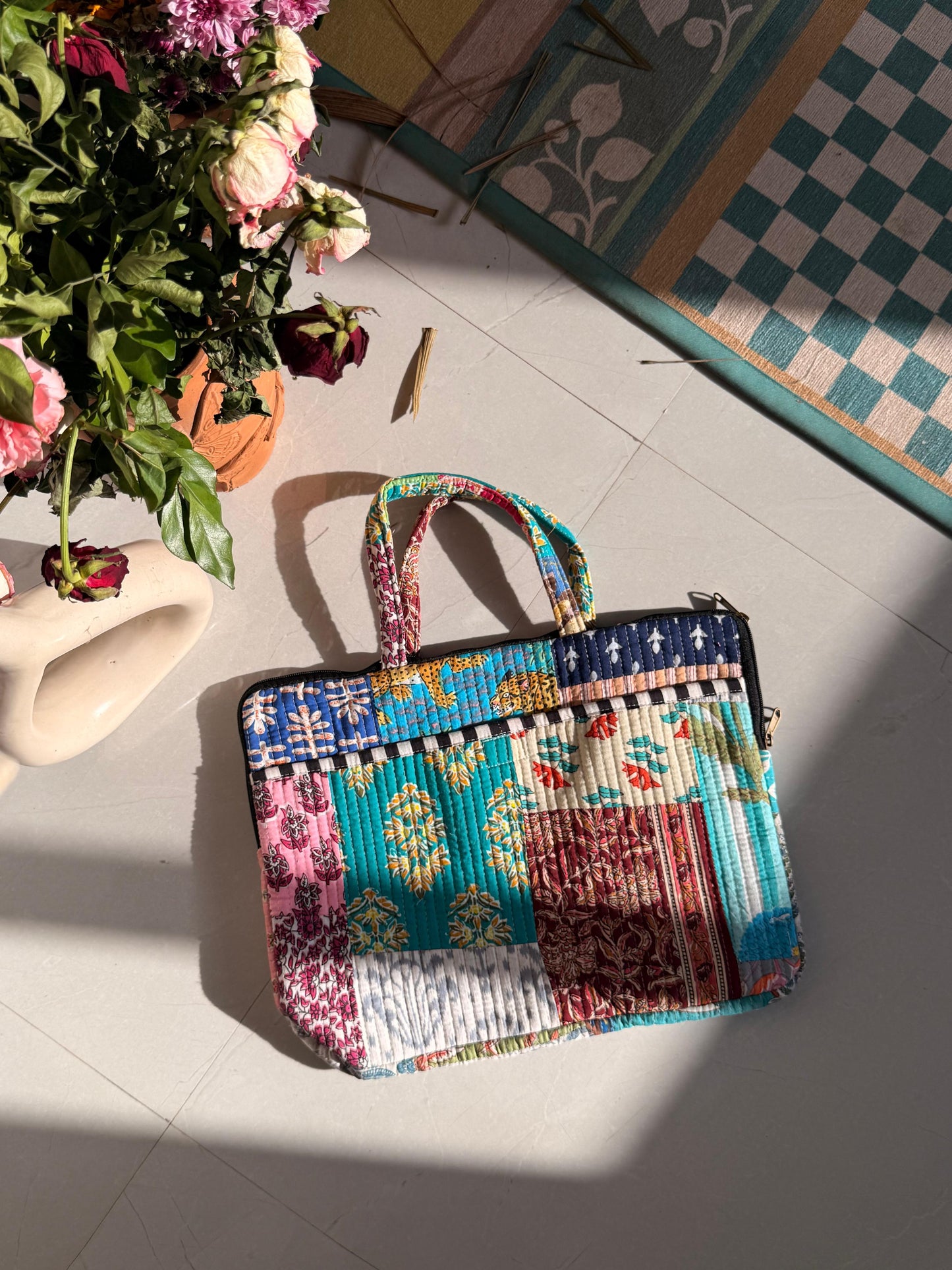 Patchworked Macbook sleeve