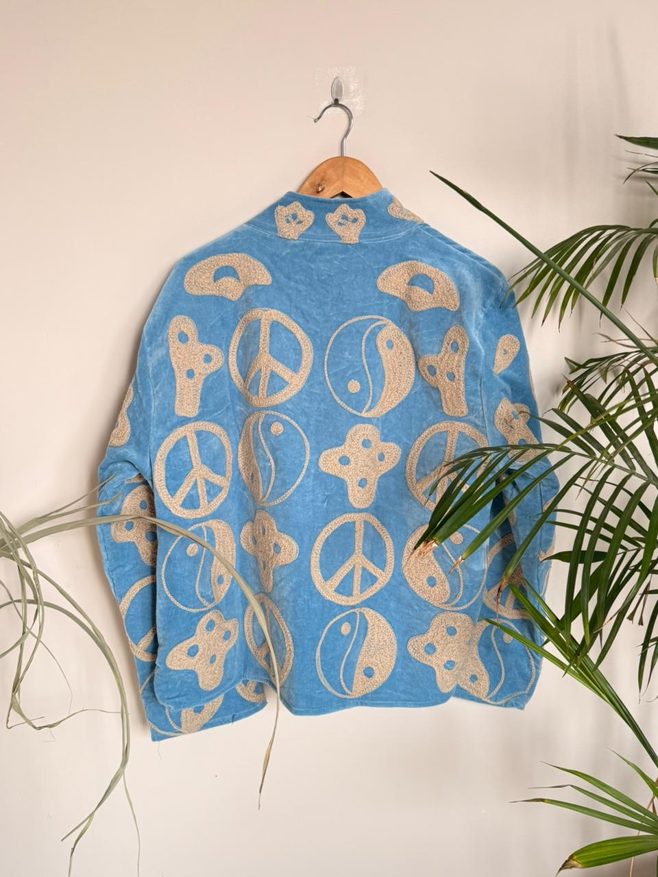 Velvet Yin-Yang Patchworked Jacket