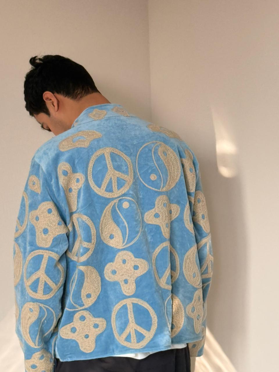Velvet Yin-Yang Patchworked Jacket