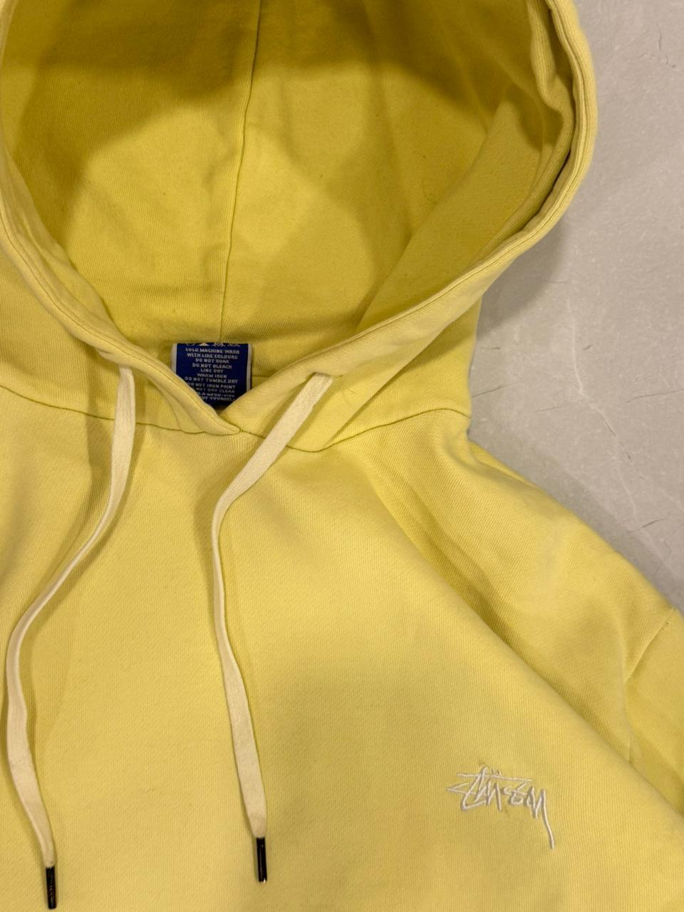 90's Stussy Pastel yellow hoodie