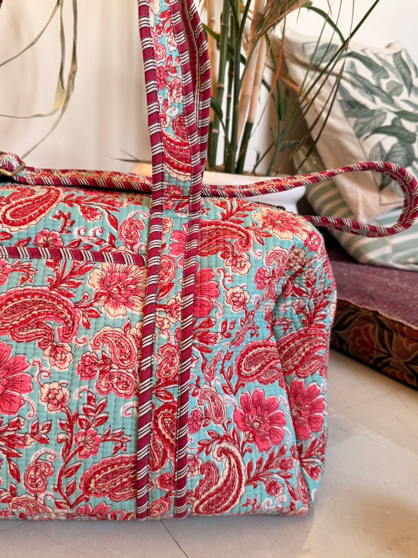 Patchworked Quilted Duffle Bag  (XL)