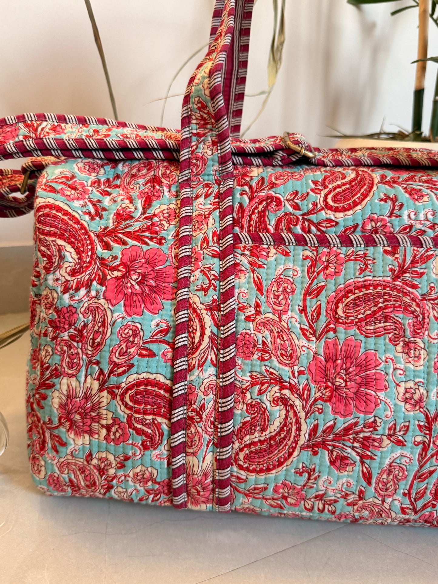 Patchworked Quilted Duffle Bag  (XL)