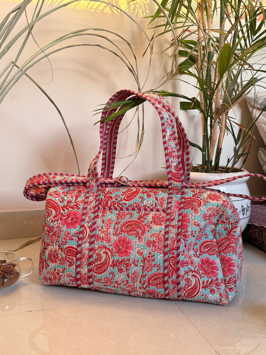 Patchworked Quilted Duffle Bag  (XL)