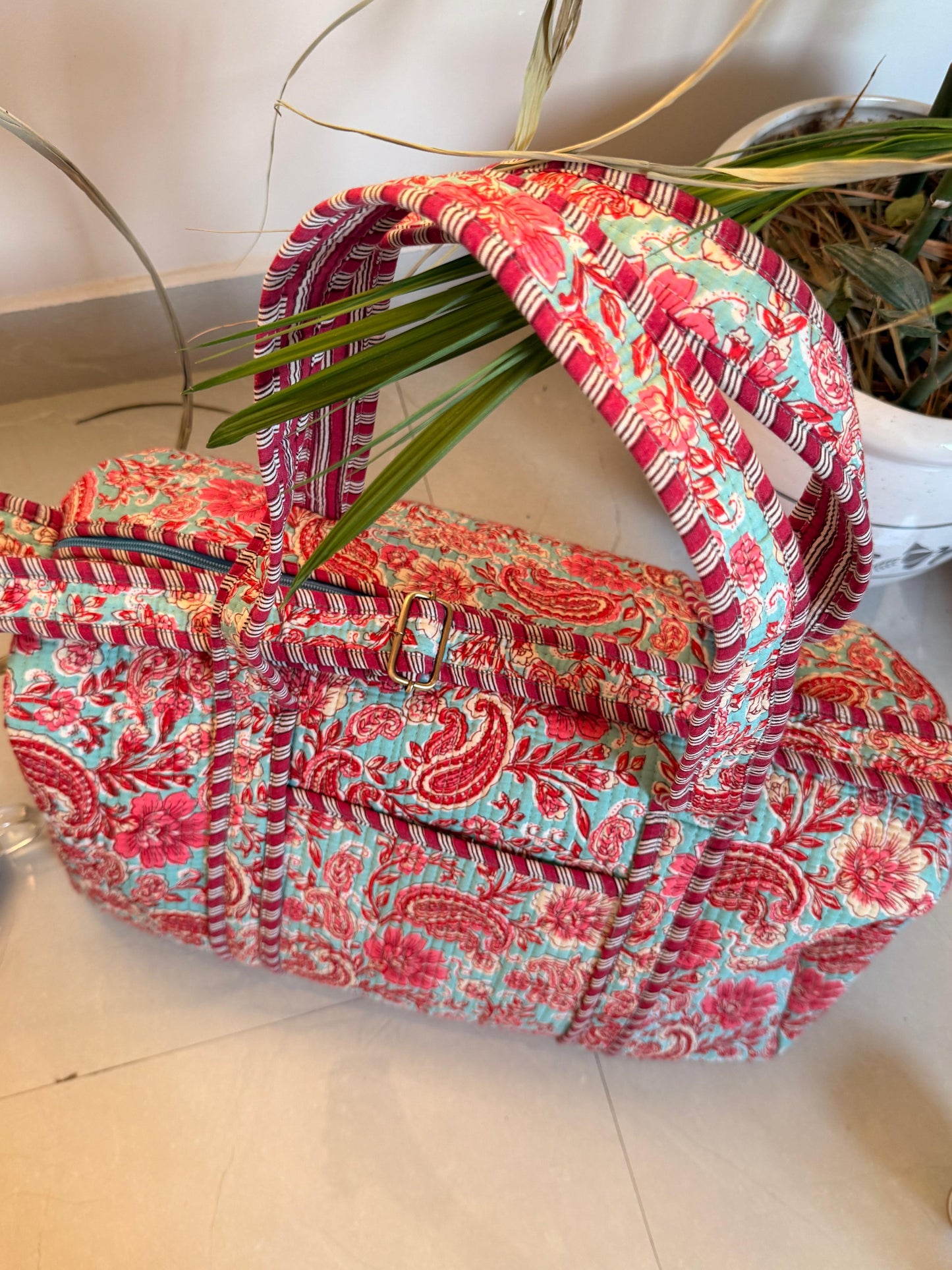 Patchworked Quilted Duffle Bag  (XL)