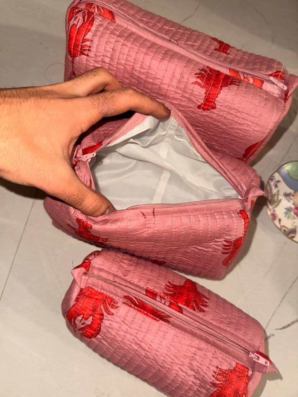 Pintresty 3pcs Cosmetic pouch