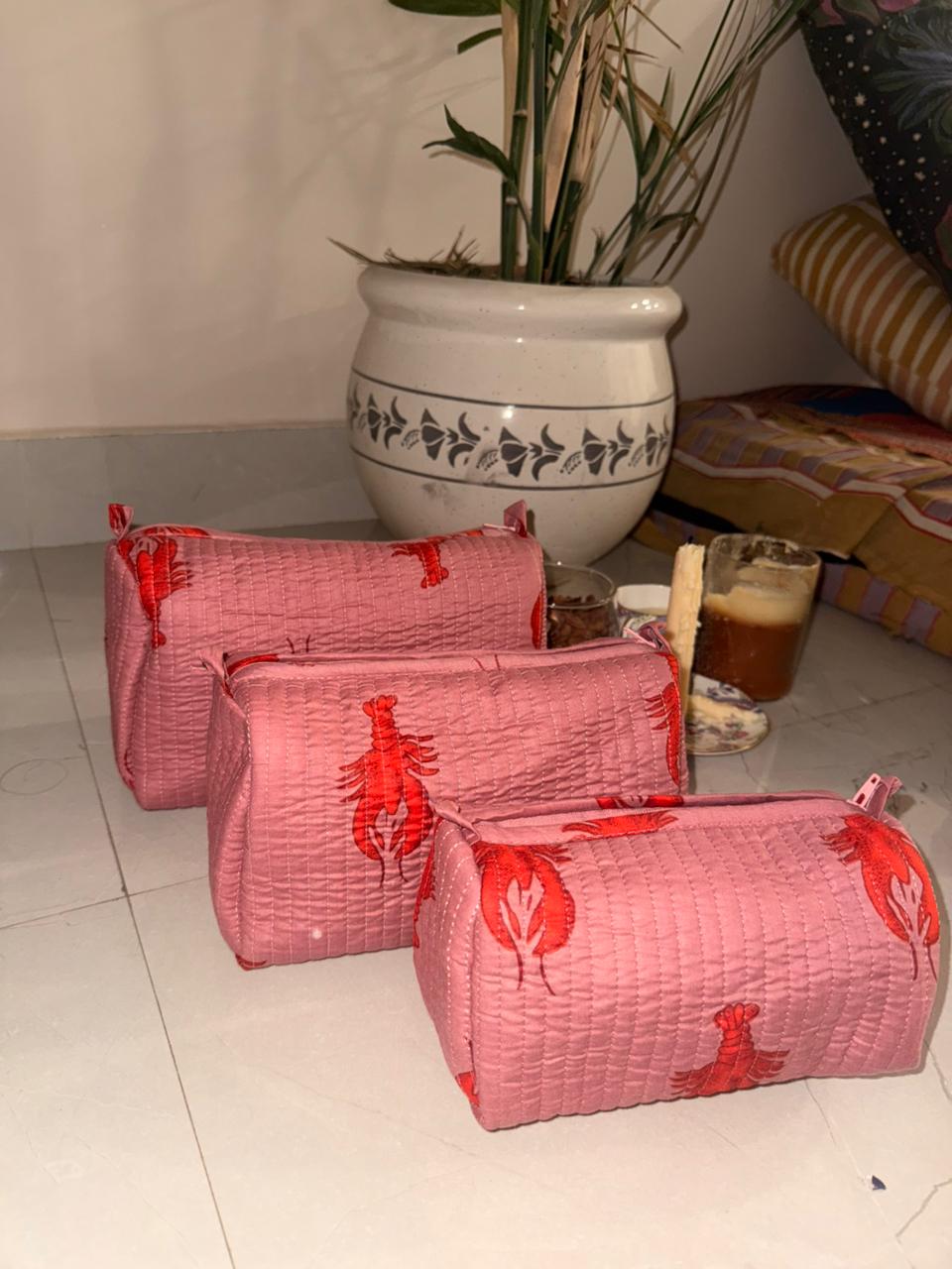 Pintresty 3pcs Cosmetic pouch