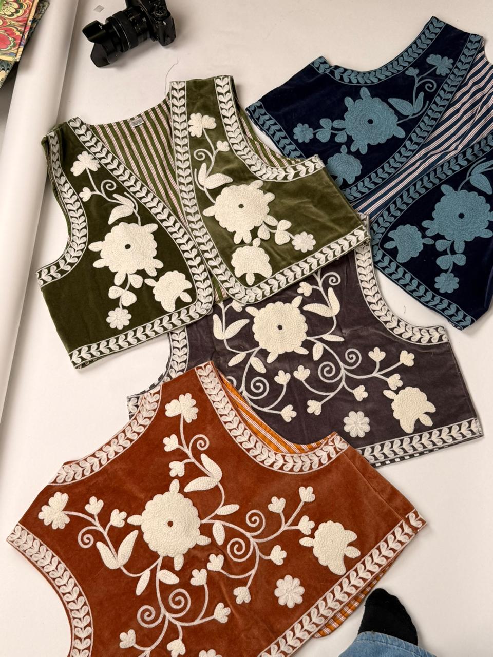 Suzani Embroidery Vests
