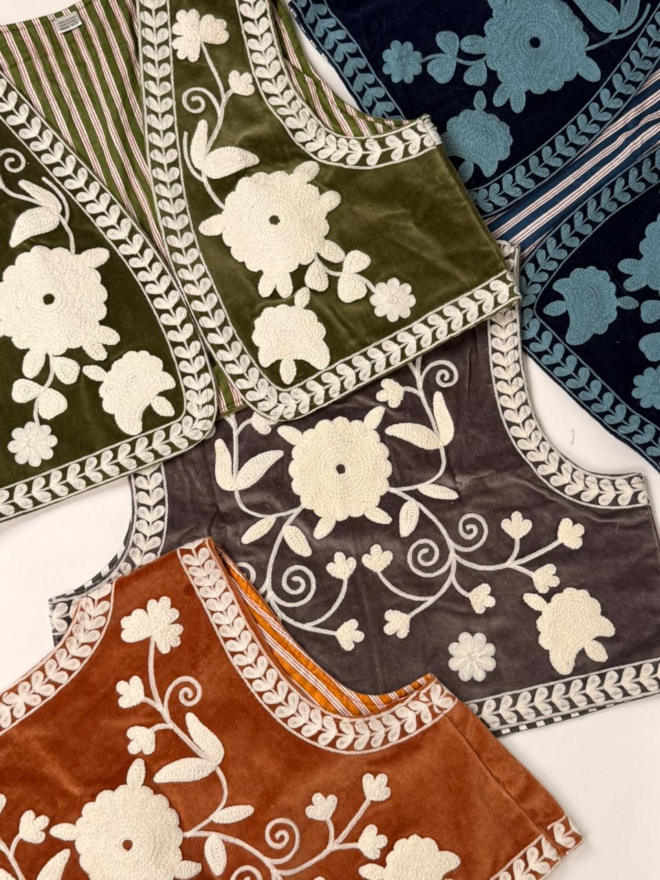Suzani Embroidery Vests