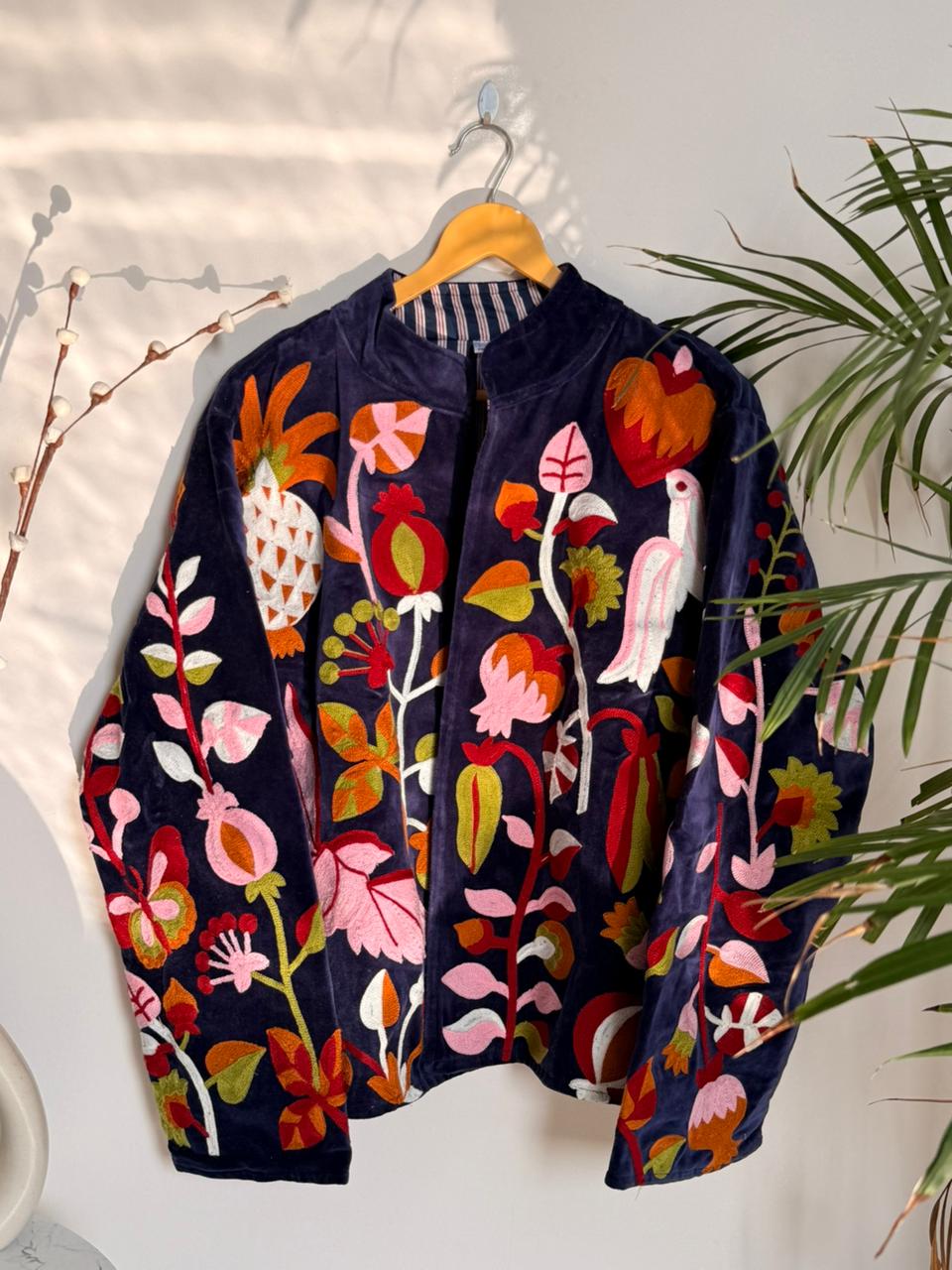 Velvet Japan inspired Patchworked Jacket