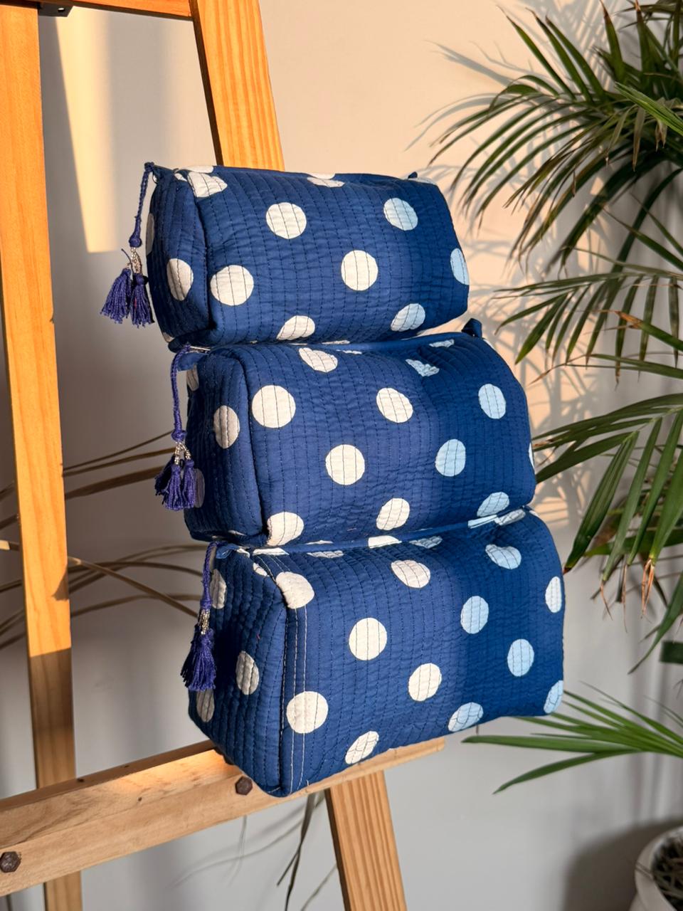 Pintresty Polka dotted 3pcs Cosmetic pouch