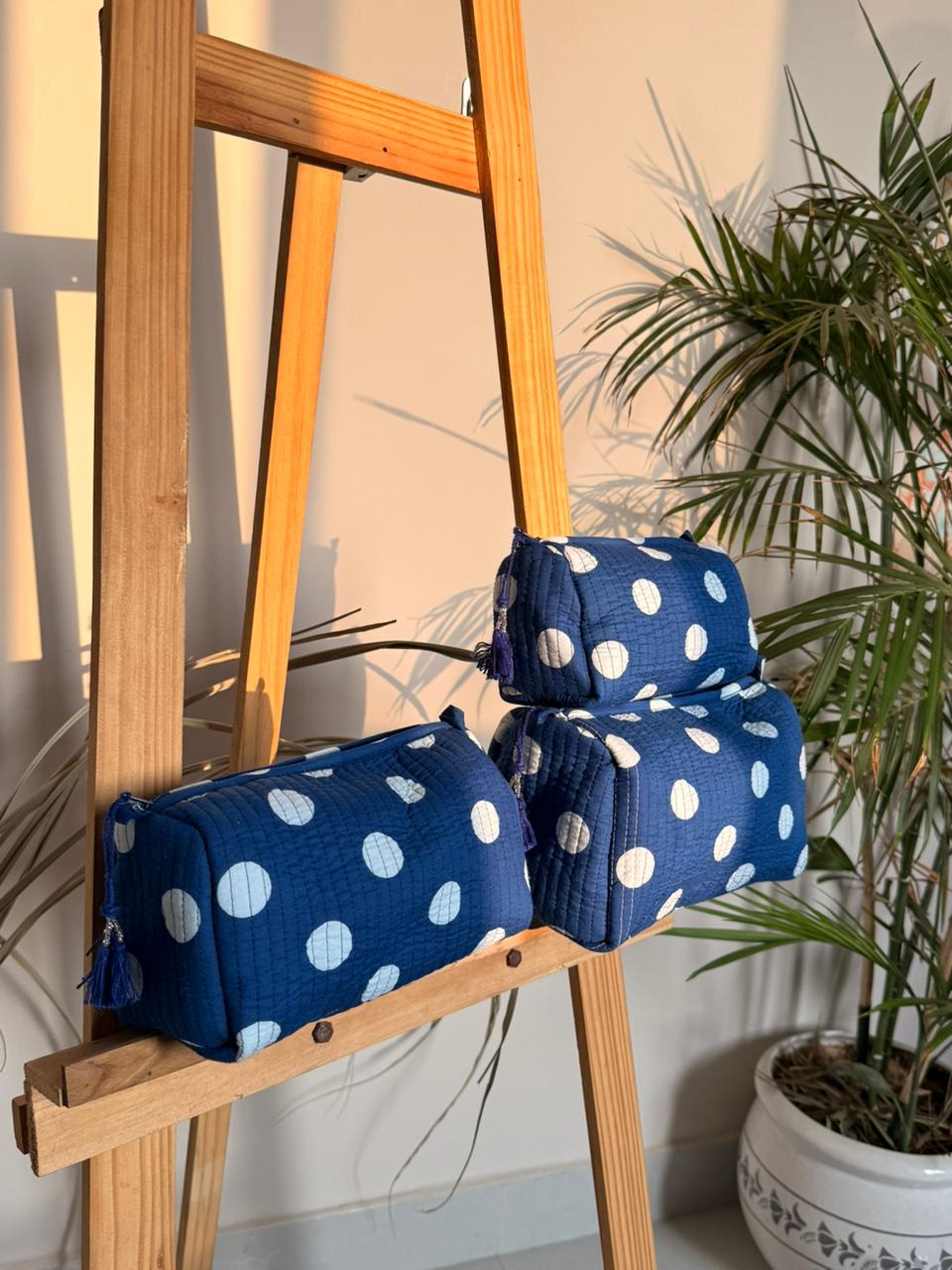 Pintresty Polka dotted 3pcs Cosmetic pouch