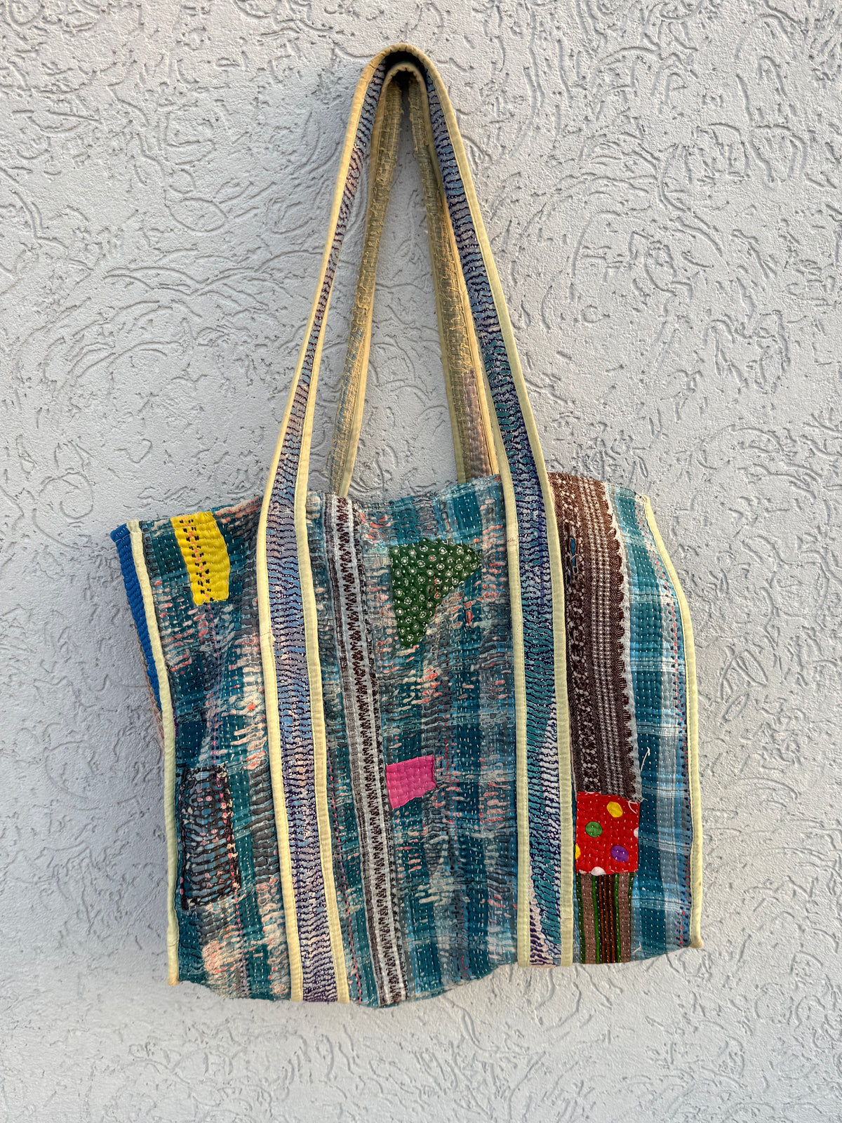 1 of 1 Kantha bedsheet tote XL