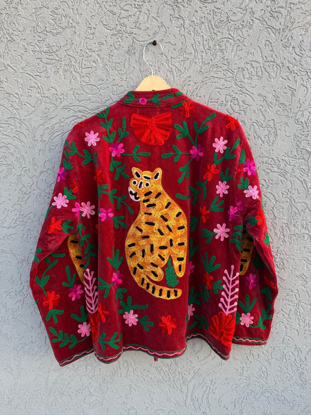 Velvet Viral tiger suzani jacket