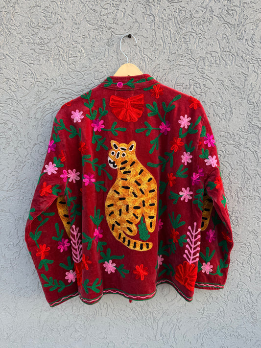 Velvet Viral tiger suzani jacket