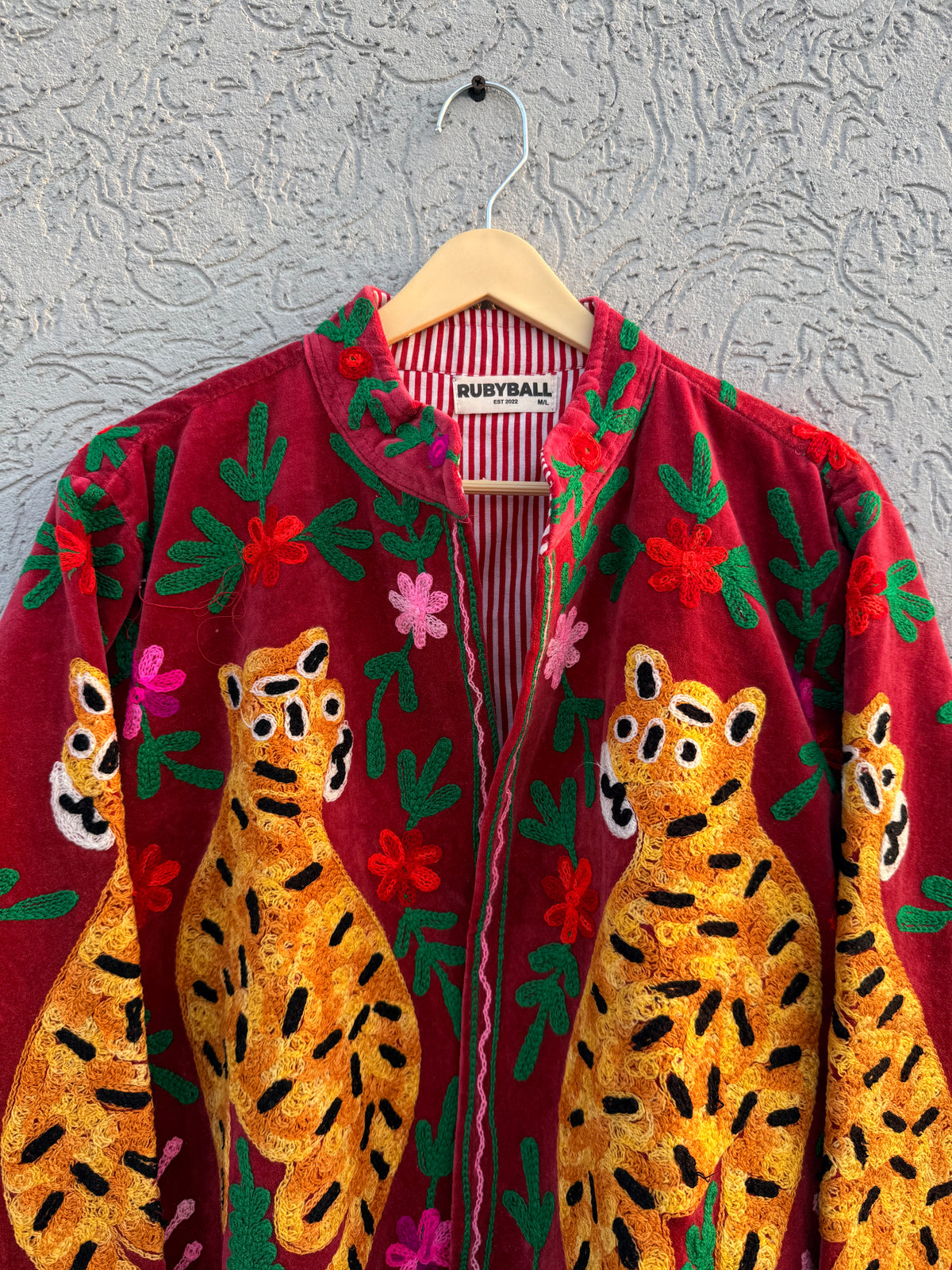 Velvet Viral tiger suzani jacket