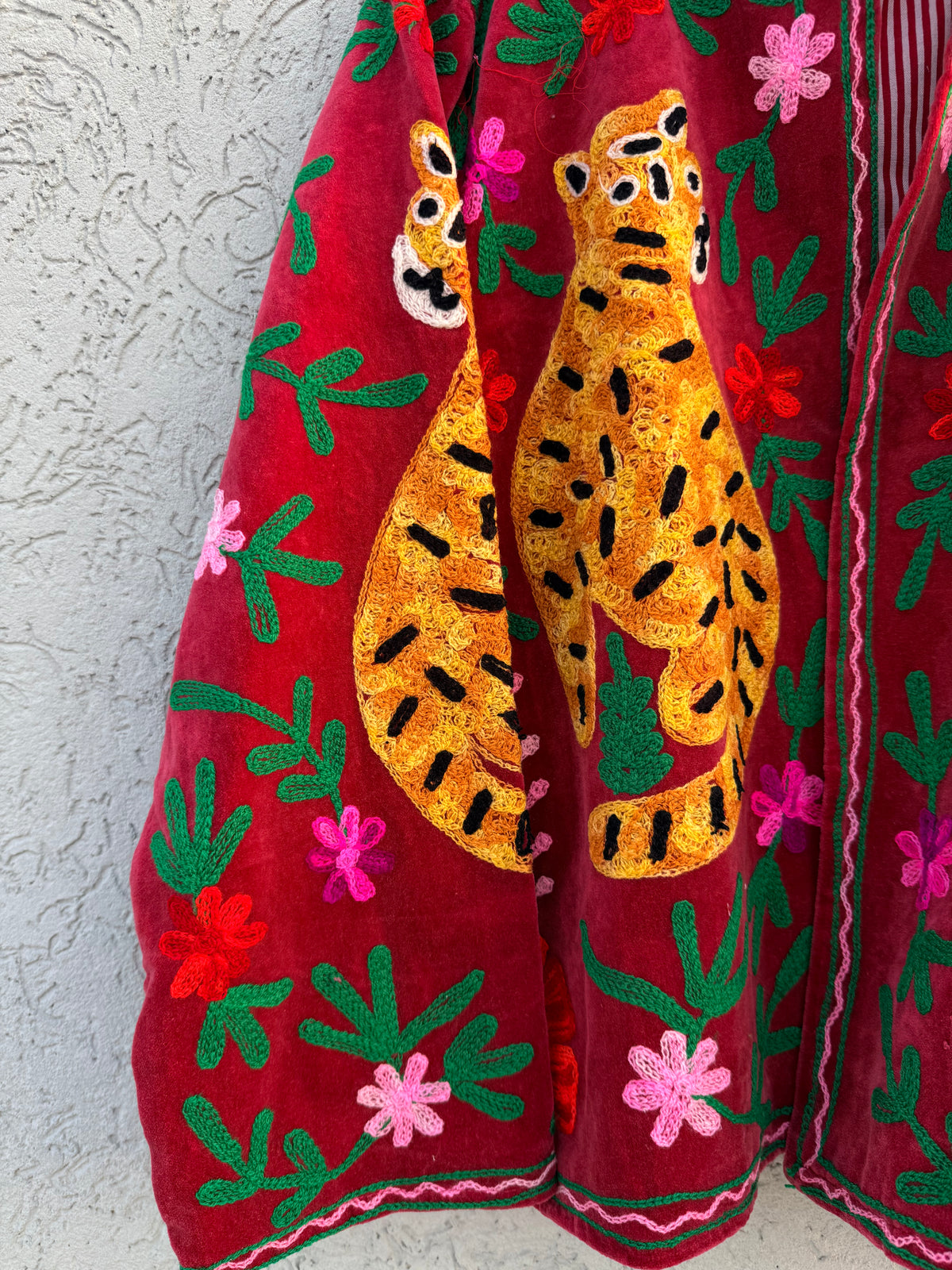 Velvet Viral tiger suzani jacket