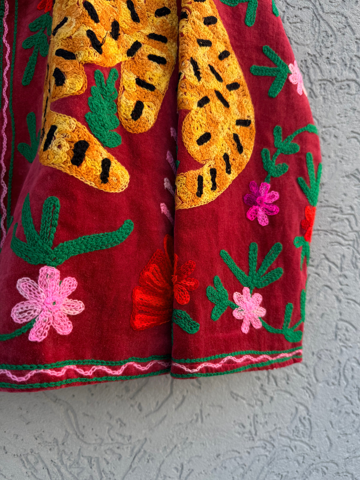 Velvet Viral tiger suzani jacket