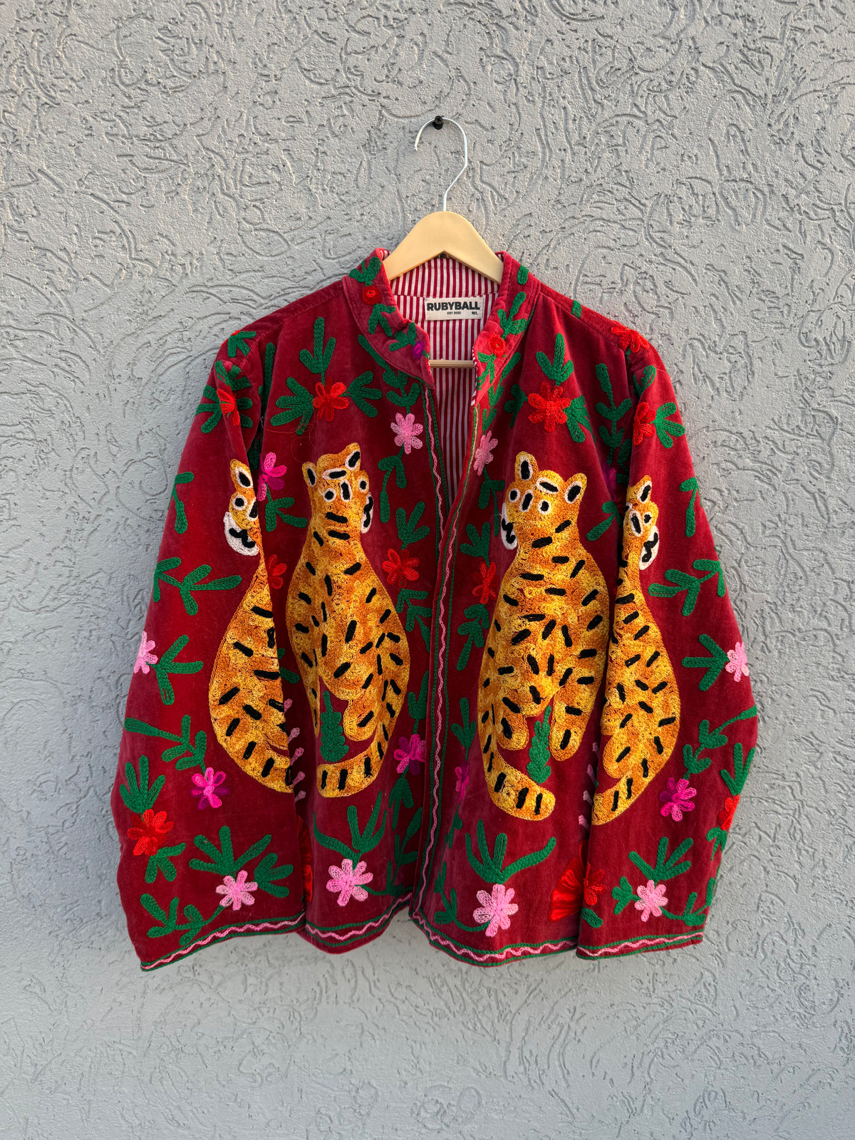 Velvet Viral tiger suzani jacket