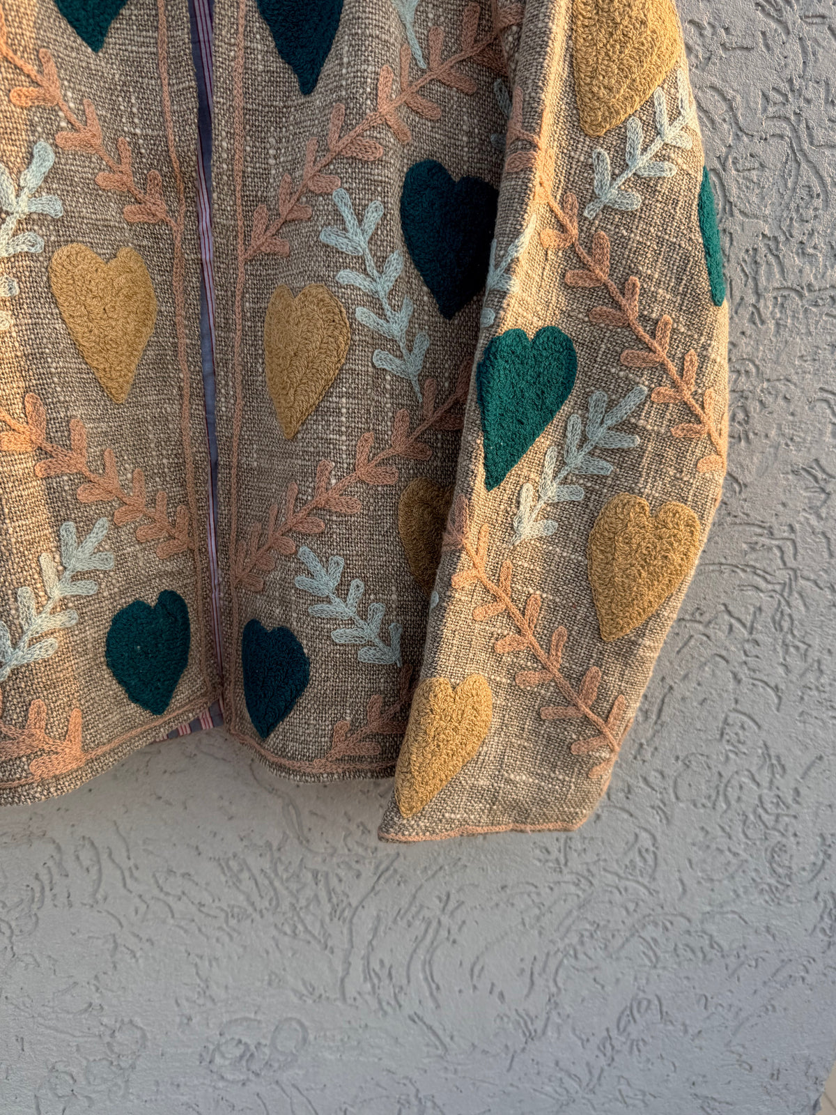 Hearts Hand embroided Suzani jacket
